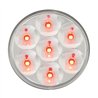 GG76548 - 2" LOW PROFILE PEARL RED/ CLEAR 7 LED DUAL/3WIRES LIGHT