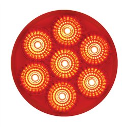 GG76627 - 2" LOW PROFILE SPYDER RED/ RED 7 LED DUAL/3WIRES LIGHT