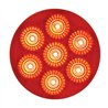 GG76627 - 2" LOW PROFILE SPYDER RED/ RED 7 LED DUAL/3WIRES LIGHT