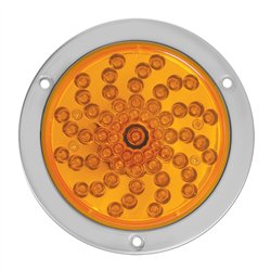 GG76710 - 4" TWISTER AMBER/AMBER 61-LED LIGHT W/S.S. RIM & PIGTAIL