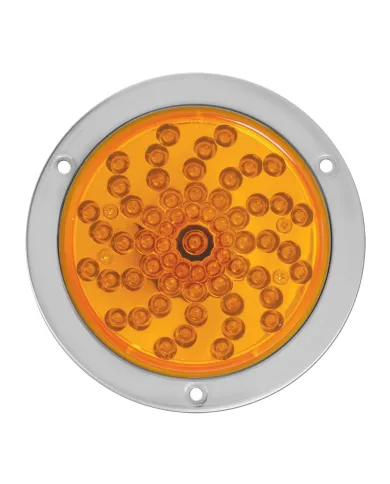 GG76710 - 4" TWISTER AMBER/AMBER 61-LED LIGHT W/S.S. RIM & PIGTAIL