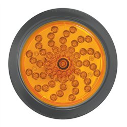 GG76725 - 4" TWISTER AMBER/AMBER 61-LED LIGHT W/GROMMET & PIGTAIL