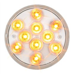 GG76841 - 4" MEGA 10 PLUS AMBER/CLEAR 10 LED LIGHT