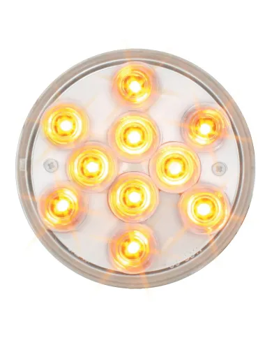 GG76841 - 4" MEGA 10 PLUS AMBER/CLEAR 10 LED LIGHT