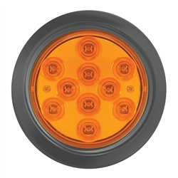 GG76844 - 4" MEGA 10 PLUS AMBER/AMBER LED W/ GROMMET & PIGTAIL