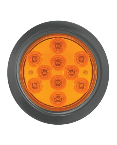 GG76844 - 4" MEGA 10 PLUS AMBER/AMBER LED W/ GROMMET & PIGTAIL