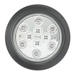 GG76847 - 4" MEGA 10 PLUS RED/CLEAR LED W/ GROMMET & PIGTAIL