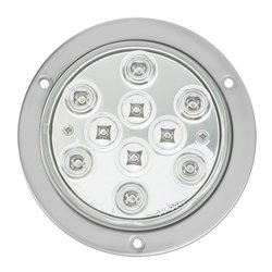 GG76853 - 4" MEGA 10 PLUS RED /CLR LED W/ S.S. FLANGE MOUNT & PIGTAIL