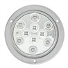 GG76853 - 4" MEGA 10 PLUS RED /CLR LED W/ S.S. FLANGE MOUNT & PIGTAIL