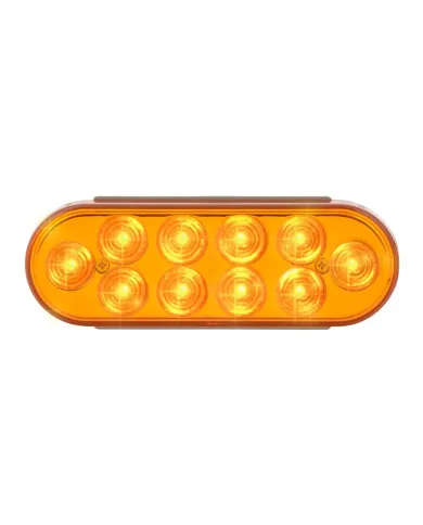 GG76860 - OVAL MEGA 10 PLUS AMBER/AMBER 10-LED LIGHT