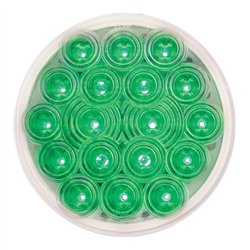 GG76899 - 4" FLEET GREEN/CLEAR 18 LED SEALED LIGHT (INTERIOR)
