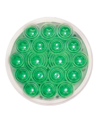 GG76899 - 4" FLEET GREEN/CLEAR 18 LED SEALED LIGHT (INTERIOR)