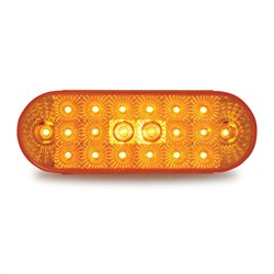 GG77050 - OVAL LOW PROFILE SPYDER AMBER/ AMBER 20-LED LIGHT W/PLUG