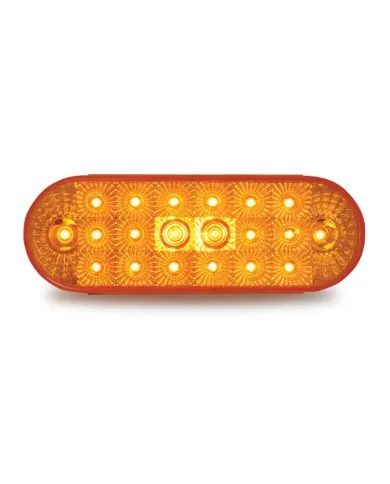 GG77050 - OVAL LOW PROFILE SPYDER AMBER/ AMBER 20-LED LIGHT W/PLUG