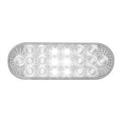 GG77052 - OVAL LOW PROFILE SPYDER WHITE 20-LED LIGHT W/PLUG