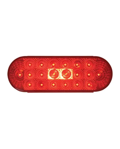 GG77053 - OVAL LOW PROFILE SPYDER RED/ RED 20-LED LIGHT W/PLUG