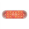 GG77054 - OVAL LOW PROFILE SPYDER RED/ CLEAR 20-LED LIGHT W/PLUG