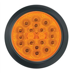 GG77080 - 4" LOW PROFILE SPYDER AMBER/ AMBER LED W/GROMMET & PIGTAIL