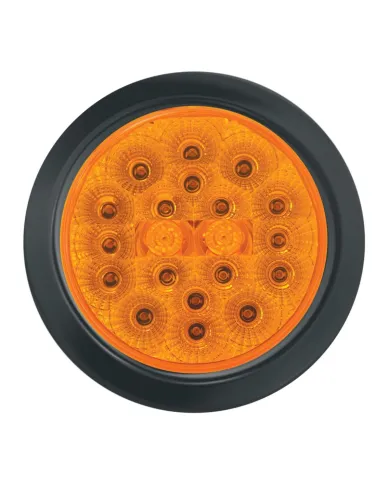 GG77080 - 4" LOW PROFILE SPYDER AMBER/ AMBER LED W/GROMMET & PIGTAIL