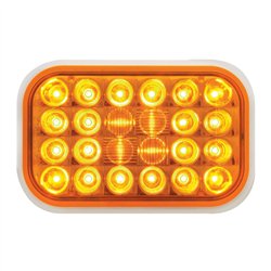 GG77180 - RECT. PEARL AMBER 24 LED LIGHT AMBER LENS