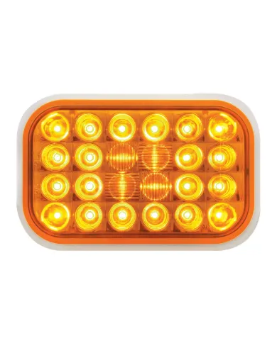 GG77180 - RECT. PEARL AMBER 24 LED LIGHT AMBER LENS