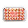 GG77183 - RECT. PEARL RED 24 LED LIGHT CLEAR LENS