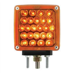 GG77621 - SQUARE 2 FACE AMBER/RED LED PEDESTAL PEARL LIGHT L/H