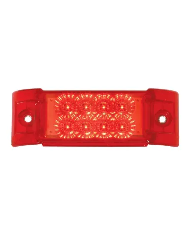 GG77662 - RECT. SPYDER RED/RED 8-LED MARKER SEALED LIGHT