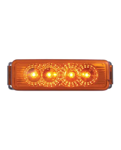 GG77860 - RECT. AMBER/AMBER SPYDER LED LIGHT W/ CR. BRACKET