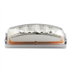 GG77861 - RECT. AMBER/CLEAR SPYDER LED LIGHT W/ CR. BRACKET