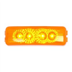 GG77960 - RECT. SPYDER AMBER 4 LED LIGHT AMBER LENS