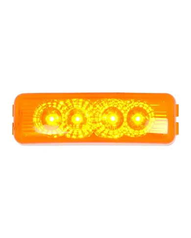 GG77960 - RECT. SPYDER AMBER 4 LED LIGHT AMBER LENS