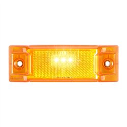 GG78330 - RECT. AMBER 3-LED MARKER LIGHT W/REFLECTOR