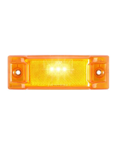 GG78330 - RECT. AMBER 3-LED MARKER LIGHT W/REFLECTOR