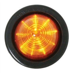 GG79272 - 2" BEEHIVE AMBER/AMBER LED LIGHT W/PIGTAIL & GROMMET