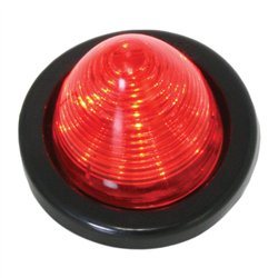 GG79274 - 2" BEEHIVE RED/RED LED LIGHT W/PIGTAIL & GROMMET