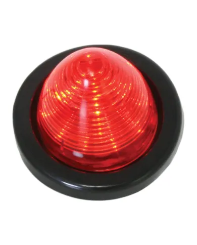 GG79274 - 2" BEEHIVE RED/RED LED LIGHT W/PIGTAIL & GROMMET