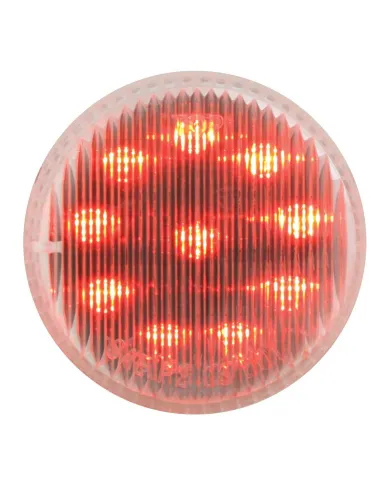 GG79288 - 2" FLEET RED/CLEAR 10 LED SEALED LIGHT
