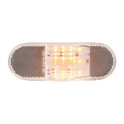 GG79996 - OVAL AMBER/CLEAR SIDE MARKER/ TURN 12 LED SEALED LIGHT