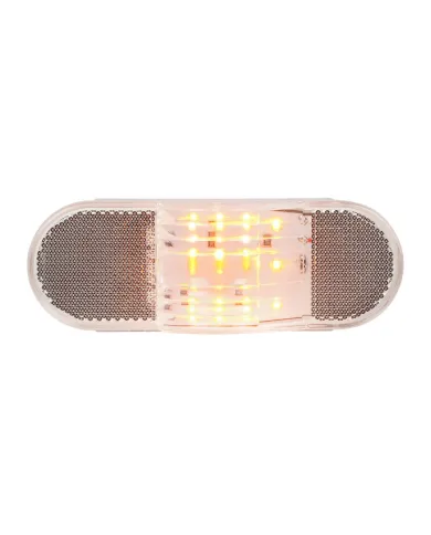 GG79996 - OVAL AMBER/CLEAR SIDE MARKER/ TURN 12 LED SEALED LIGHT