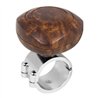 GG80088 - MATTE BROWN WOOD PLASTIC STEERING WHEEL SPINNER KNOB