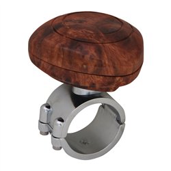 GG80102 - BROWN WOOD PLASTIC STEERING WHEEL SPINNER KNOB