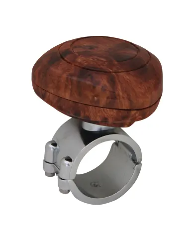 GG80102 - BROWN WOOD PLASTIC STEERING WHEEL SPINNER KNOB
