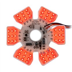 GG81776 - RED ULTRA THIN AIR CLEANER HEX 54 LED DUAL FUNCTION LIGHT 12/24V