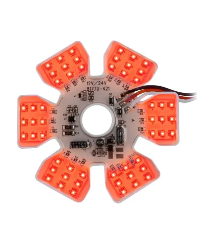 GG81776 - RED ULTRA THIN AIR CLEANER HEX 54 LED DUAL FUNCTION LIGHT 12/24V