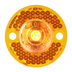 GG81780 - 1-1/8" MINI AMBER/AMBER 1 LED MARKER LIGHT W/ REFLECTOR LENS