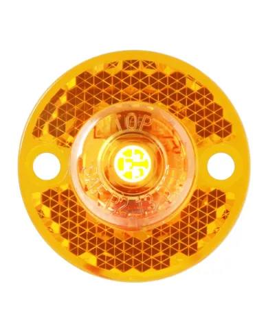 GG81780 - 1-1/8" MINI AMBER/AMBER 1 LED MARKER LIGHT W/ REFLECTOR LENS