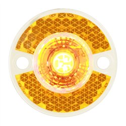 GG81781 - 1-1/8" MINI AMBER/CLEAR 1 LED MARKER LIGHT W/ REFLECTOR LENS
