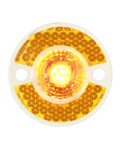 GG81781 - 1-1/8" MINI AMBER/CLEAR 1 LED MARKER LIGHT W/ REFLECTOR LENS