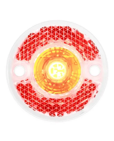 GG81783 - 1-1/8" MINI RED/CLEAR 1 LED MARKER LIGHT W/ REFLECTOR LENS